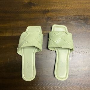 Sage green sandals